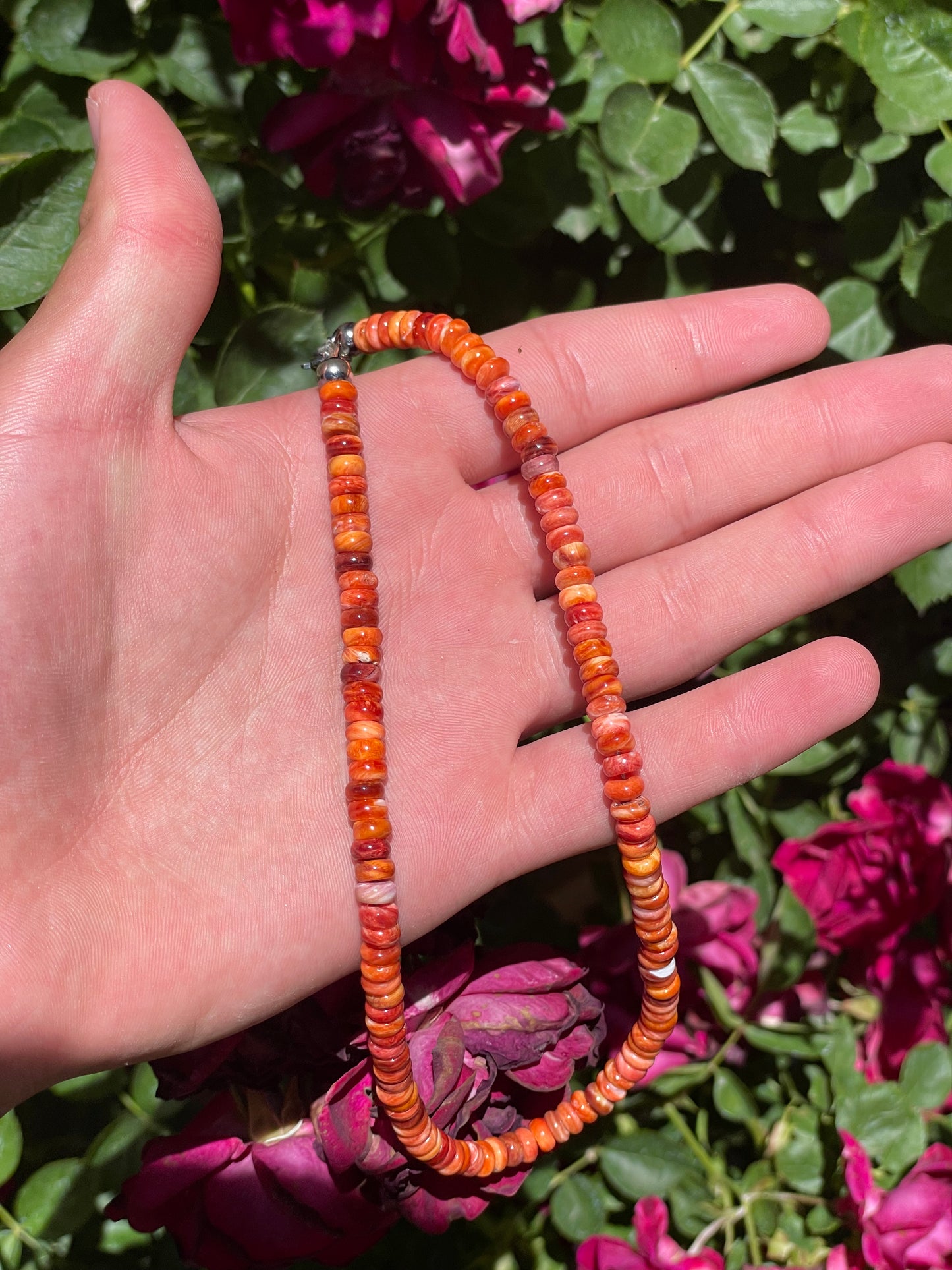 16" Spiny Rondelle Necklace