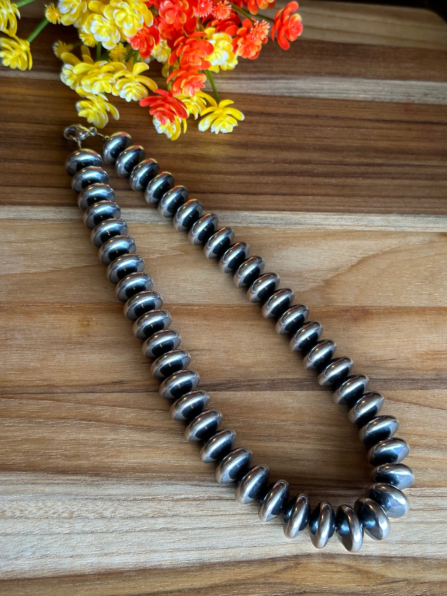 18" 16MM Rondelle Sterling Pearls