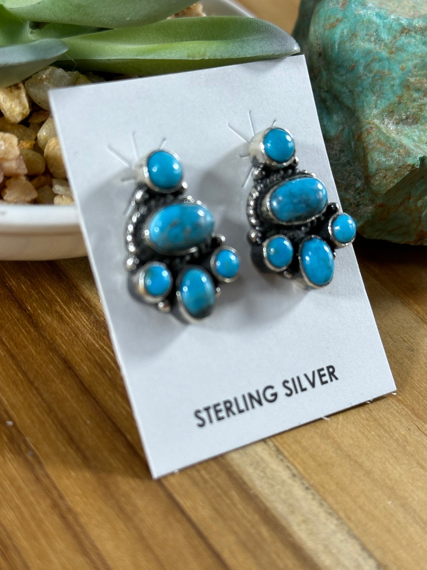 Kingman Turquoise Mini Chandelier Earrings