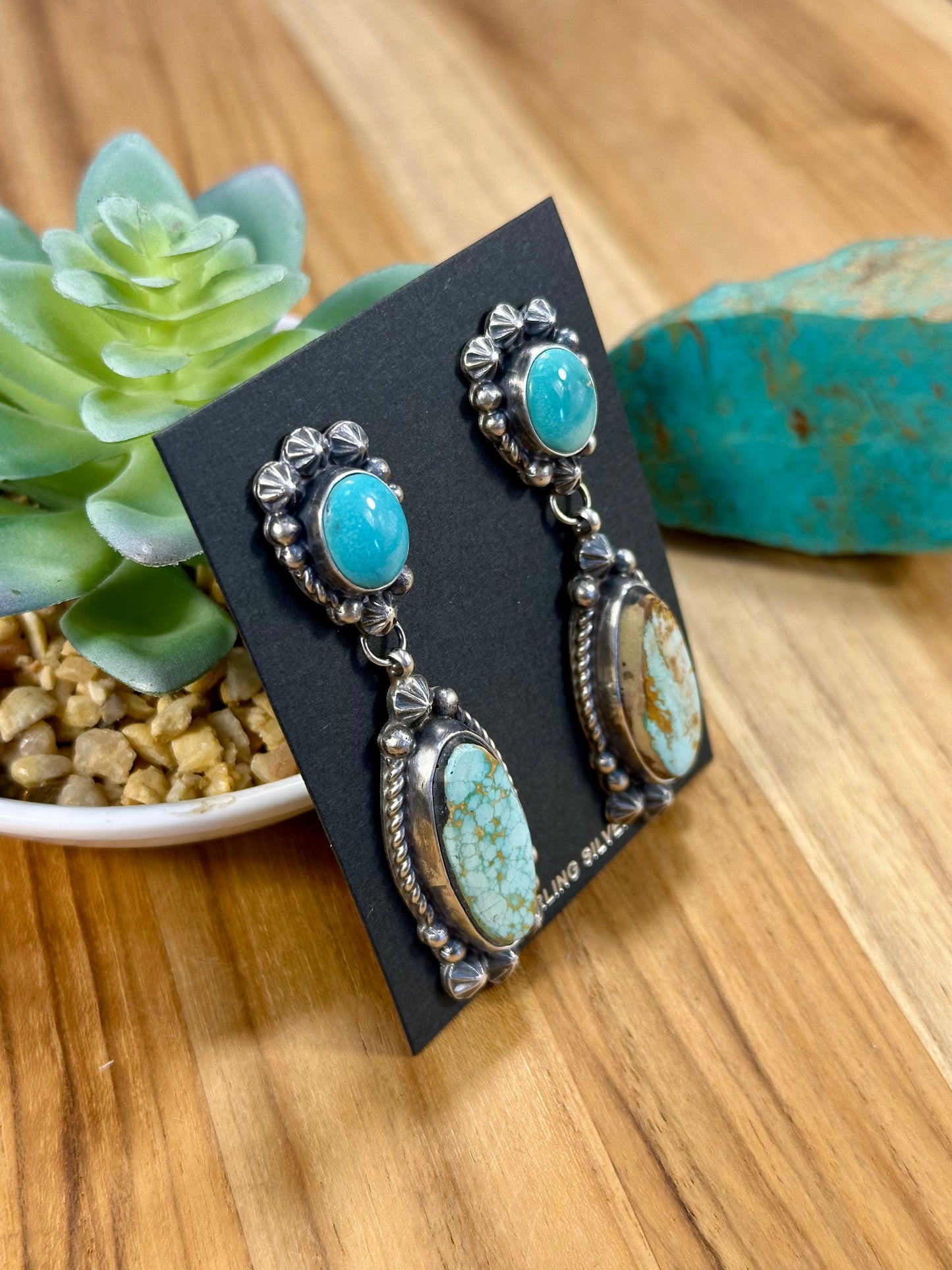 Royston Squash Blossom Necklace & Earrings Set