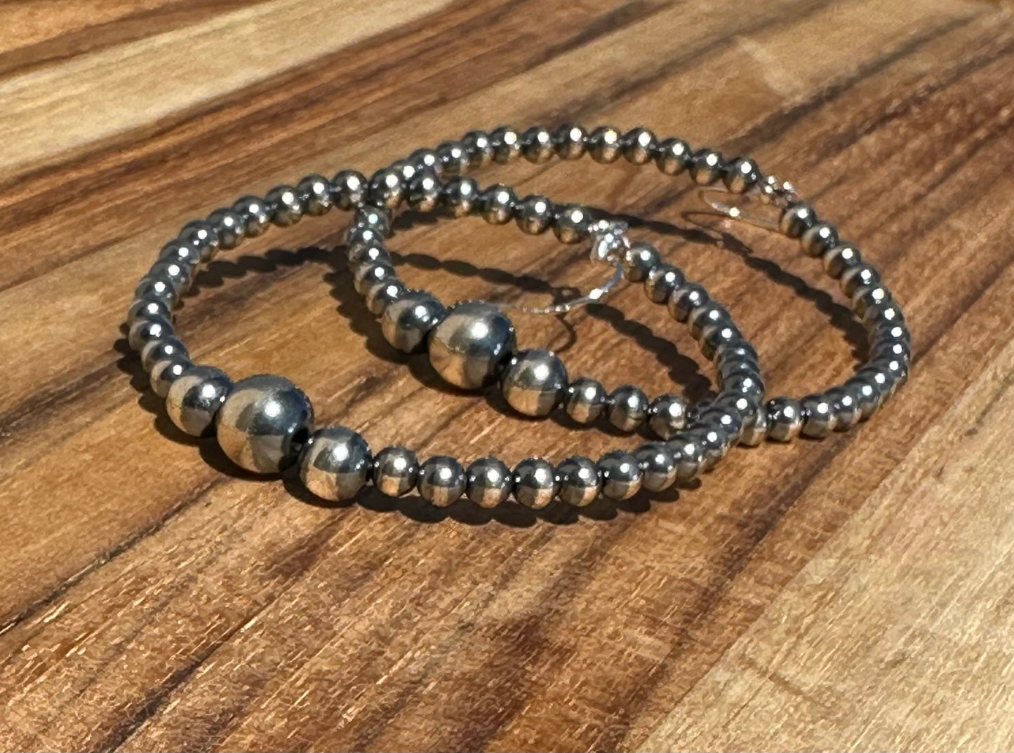 "Navajo Style" Pearl Earrings