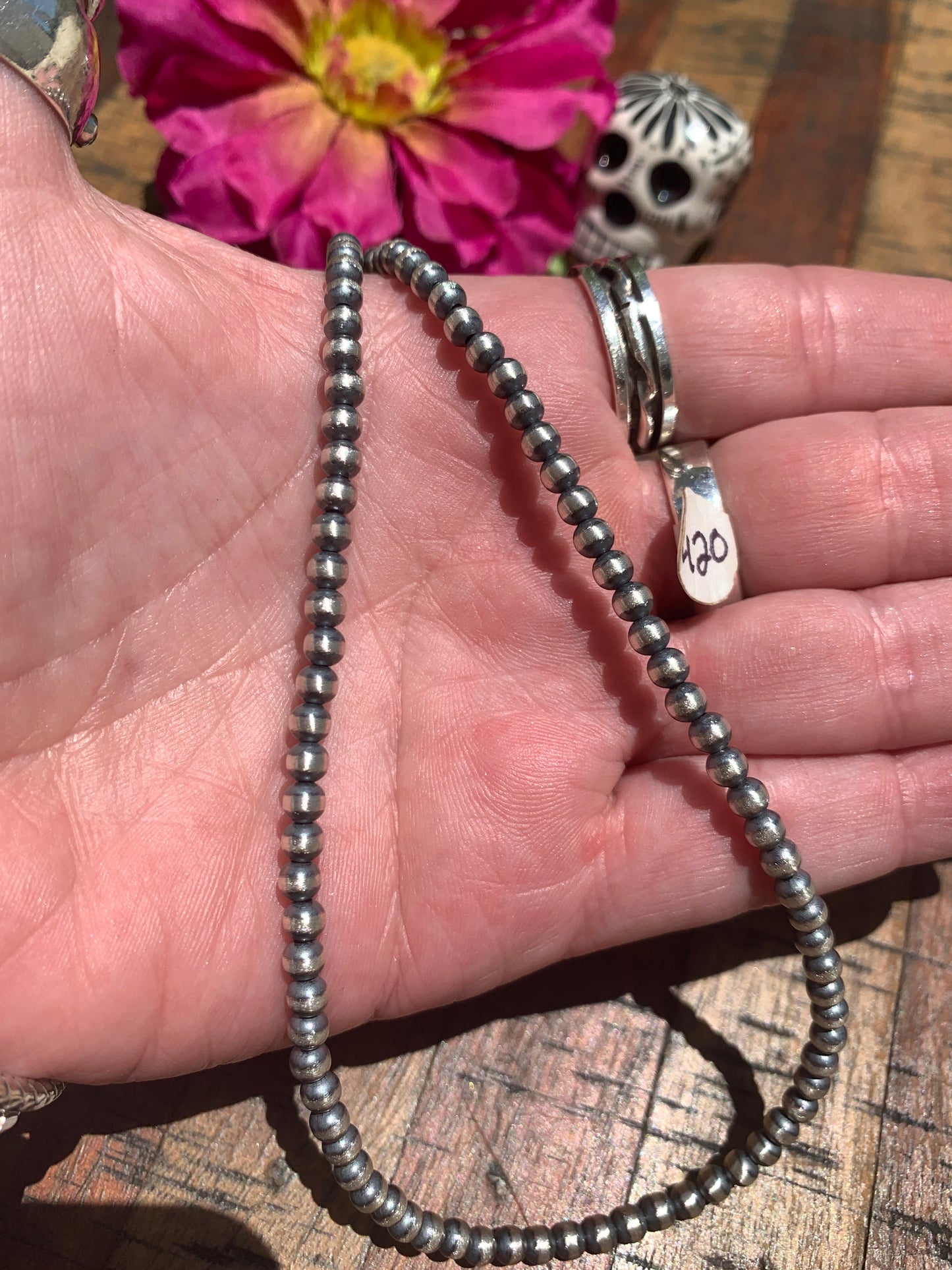 16" 4mm Sterling Pearls