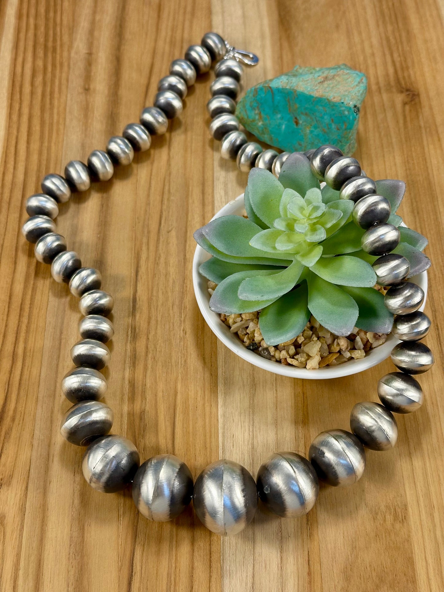Handmade Sterling Silver Navajo Pearl Necklace