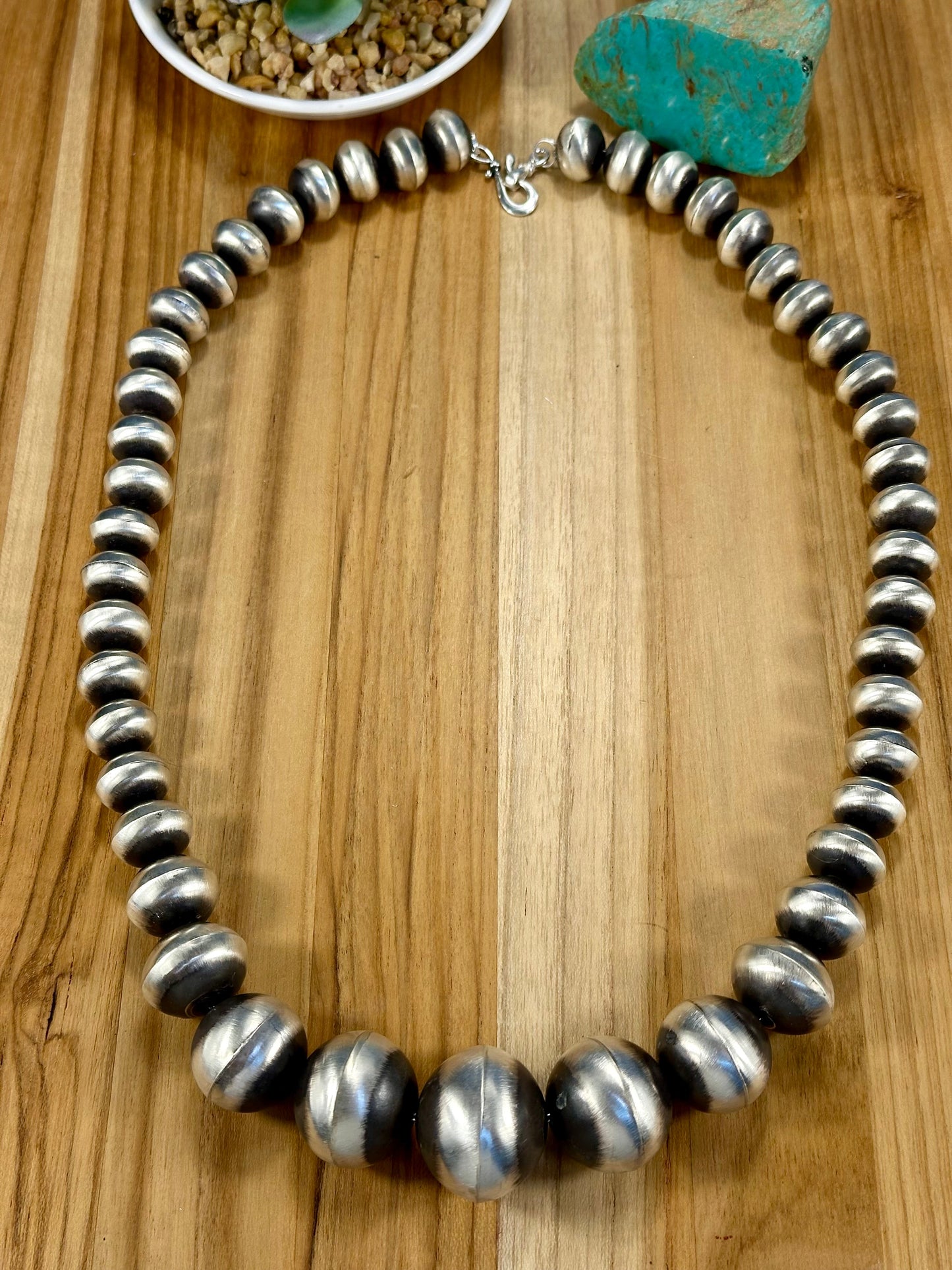 Handmade Sterling Silver Navajo Pearl Necklace