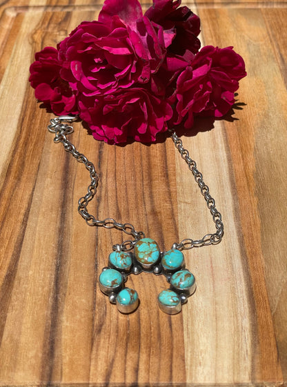 Kingman Turquoise Naja Necklace