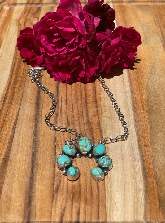 Kingman Turquoise Naja Necklace