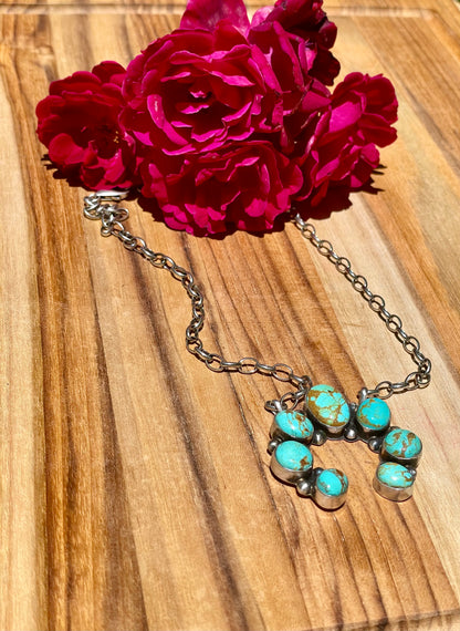 Kingman Turquoise Naja Necklace