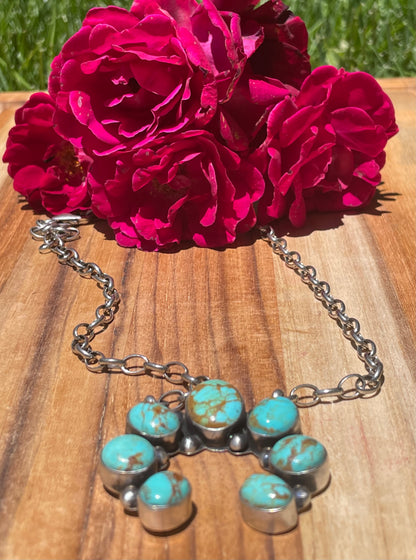 Kingman Turquoise Naja Necklace