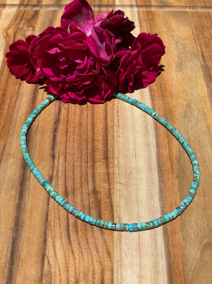 16" Turquoise Heishi Necklace