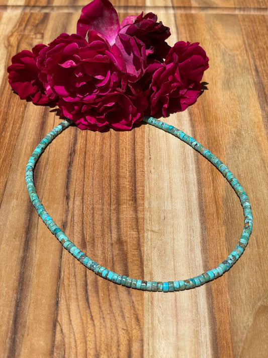 16" Turquoise Heishi Necklace