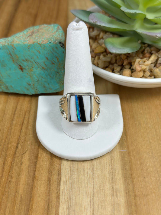 Multi Color Men's Inlay Ring