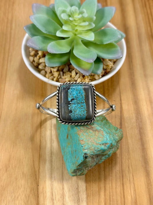 #8 Square Sterling Silver Cuff Bracelet