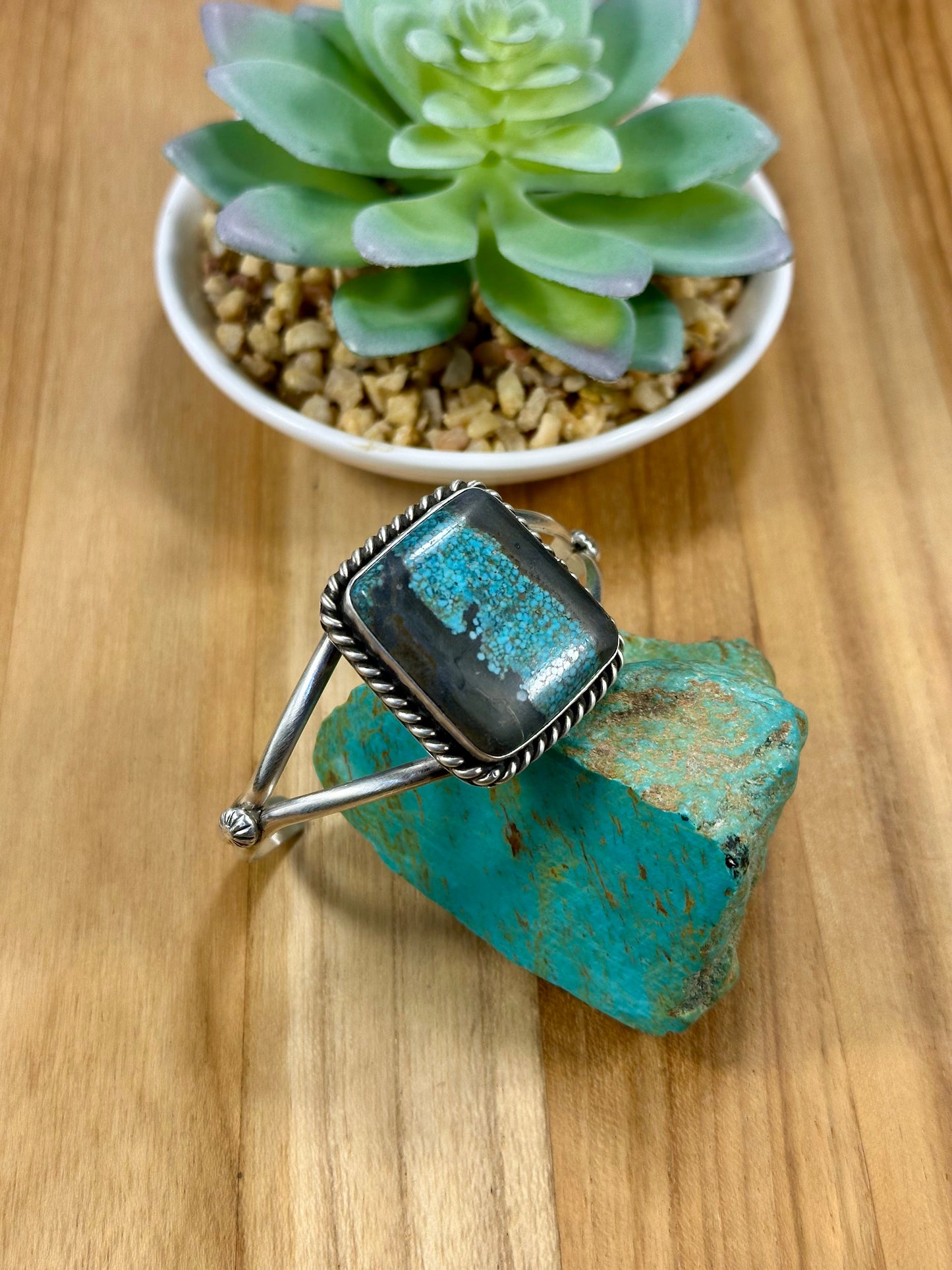 #8 Square Sterling Silver Cuff Bracelet