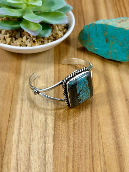 #8 Square Sterling Silver Cuff Bracelet