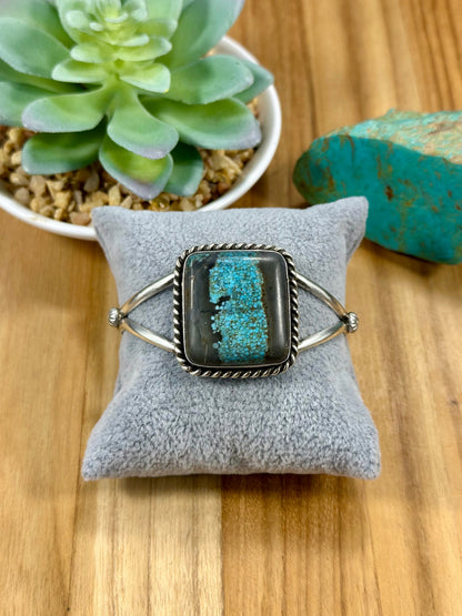 #8 Square Sterling Silver Cuff Bracelet