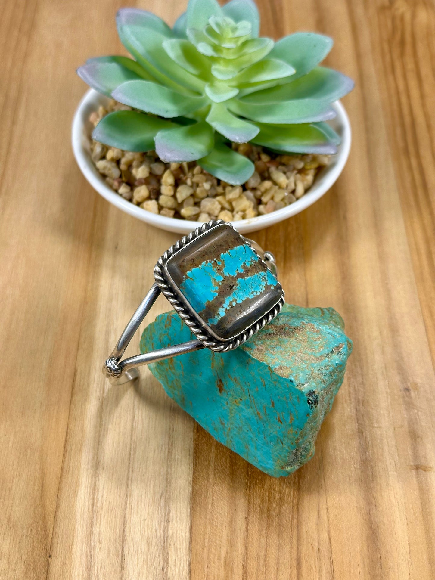 #8 Square Sterling Silver Cuff Bracelet