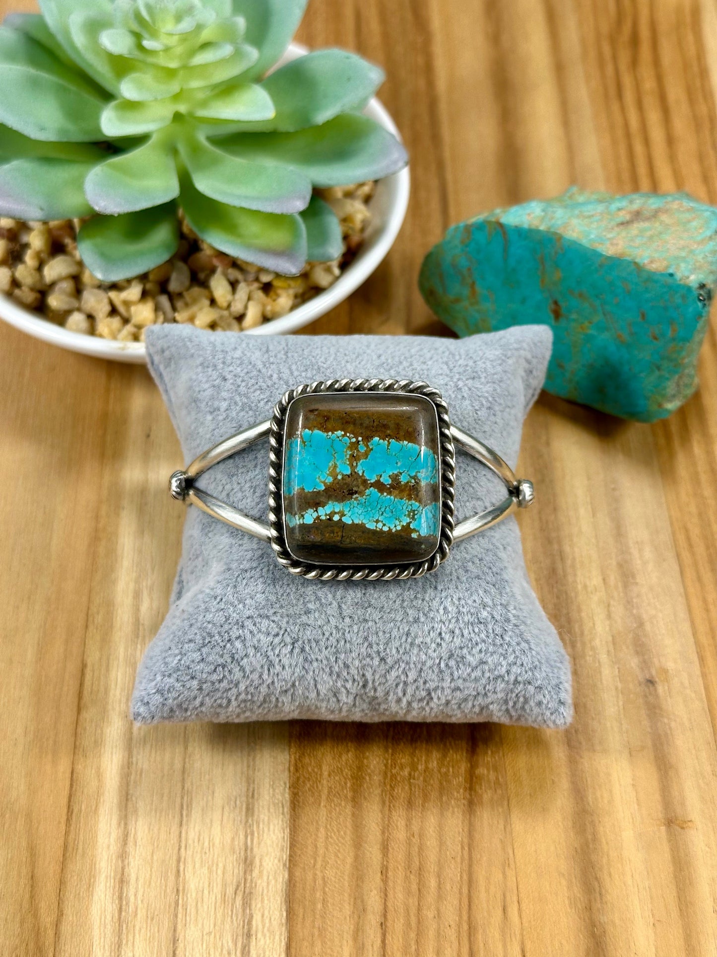 #8 Square Sterling Silver Cuff Bracelet