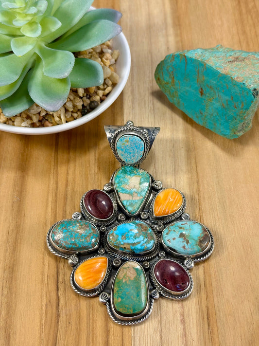 Multi-Gem Cluster Pendant