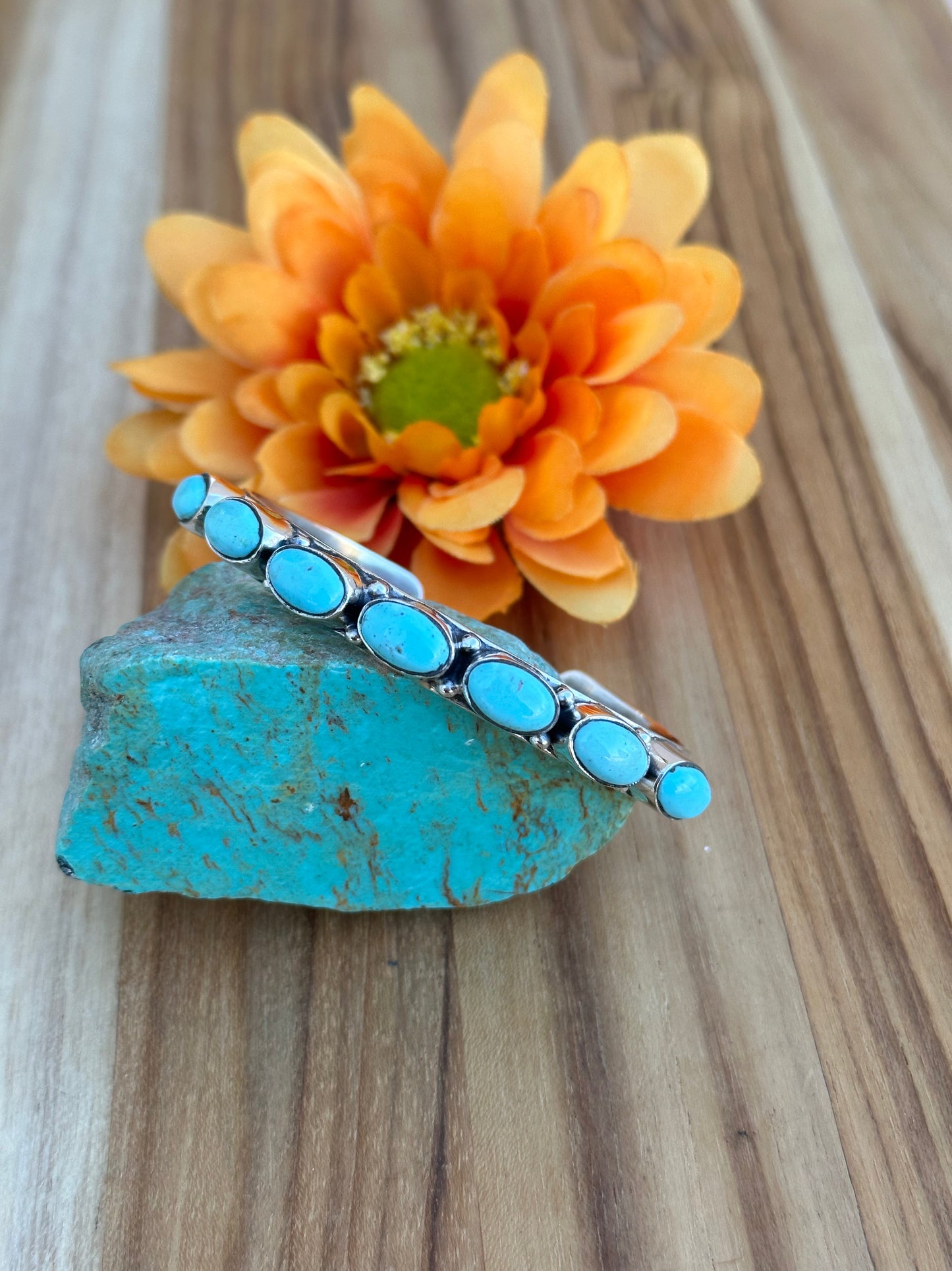 7 Stone Turquoise Cuff