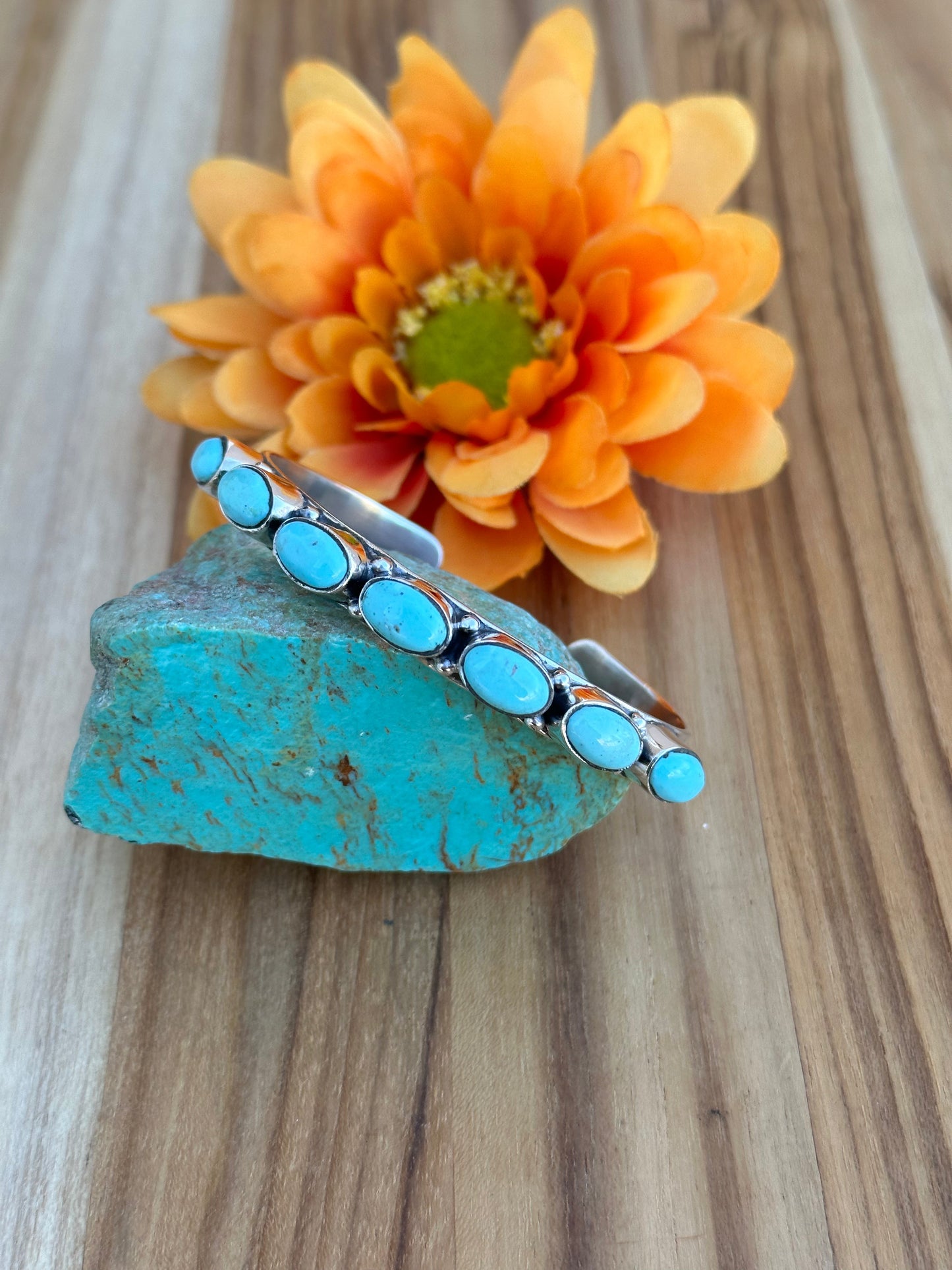 7 Stone Turquoise Cuff