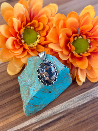 White Bronze Sterling Silver Pendant