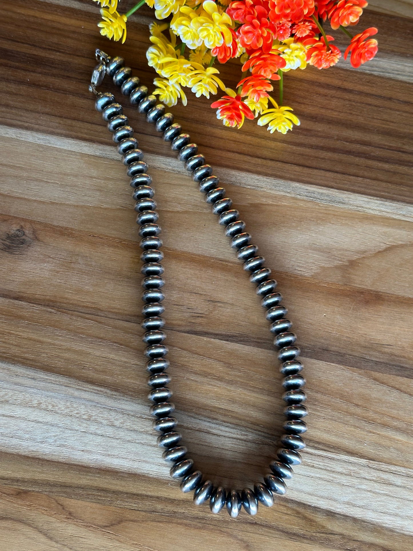 20" 12MM Rondelle Sterling Pearls