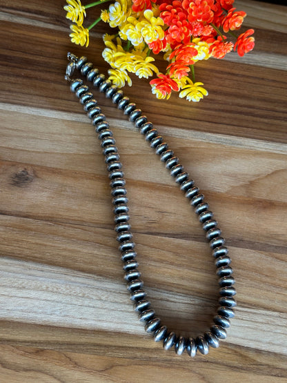 20" 12MM Rondelle Sterling Pearls