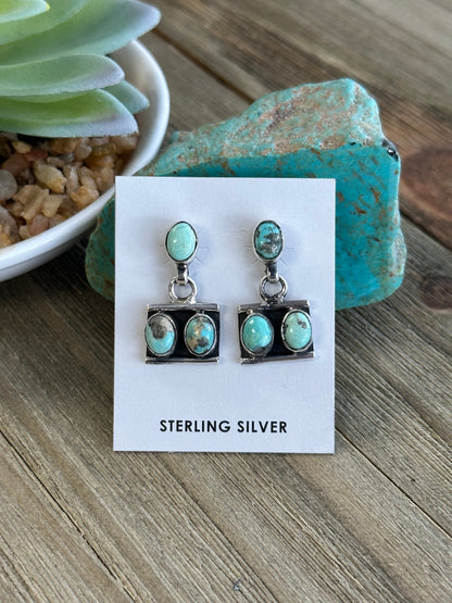 Turquoise Dangle Earrings (Green)