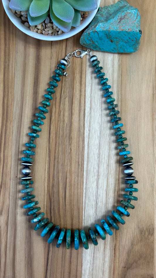 Kingman Turquoise Chip Necklace