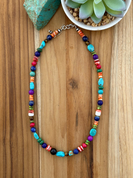 Multi-Gem Treasure Necklace