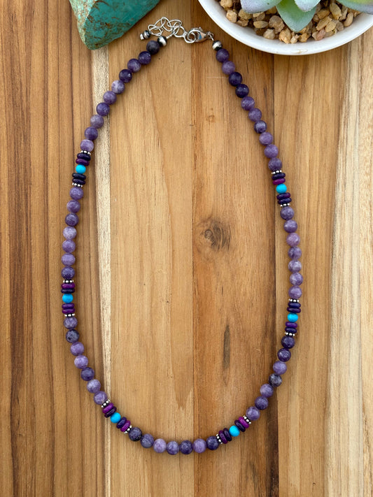 20" Amethyst Bead Necklace