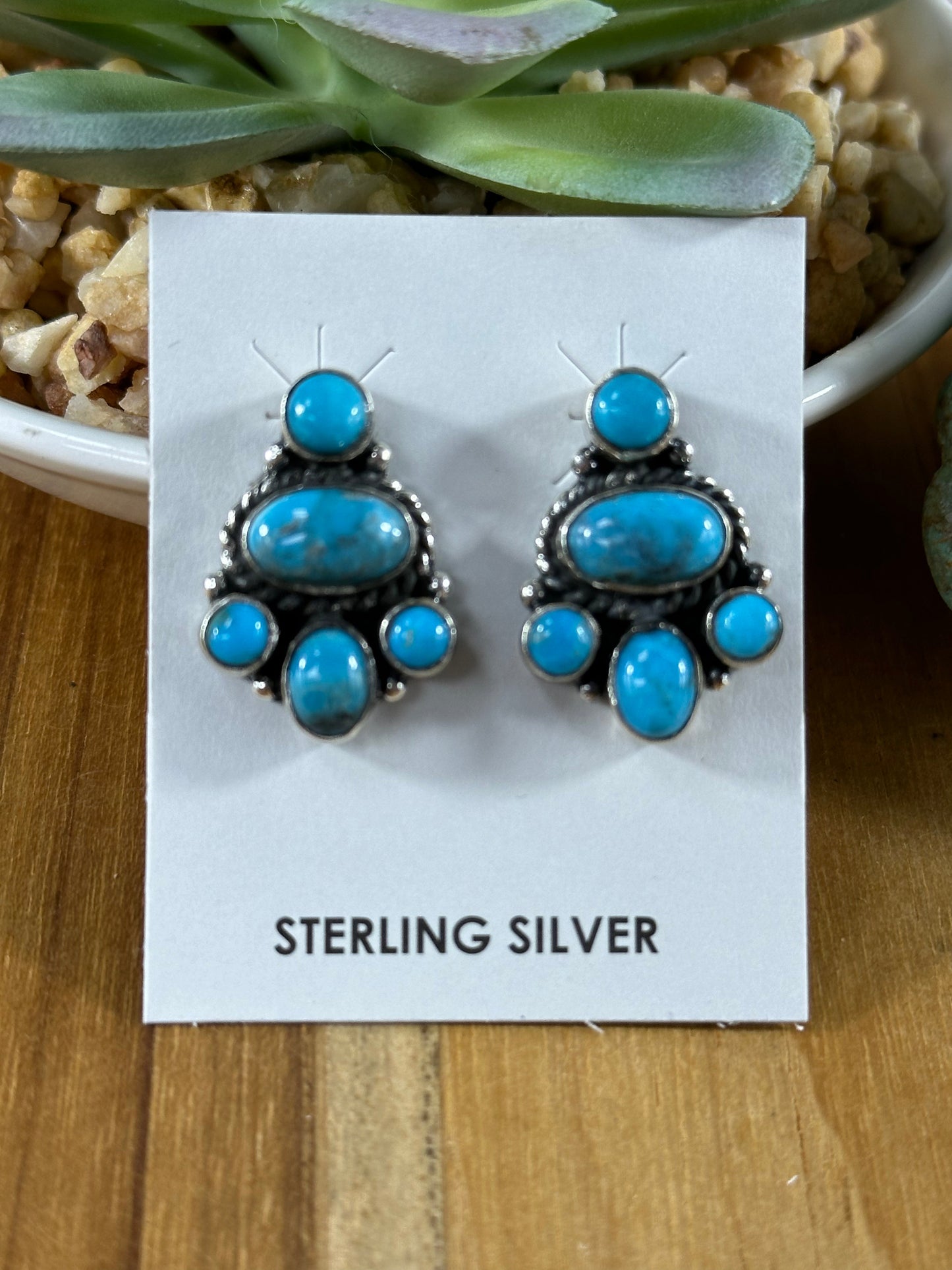 Kingman Turquoise Mini Chandelier Earrings