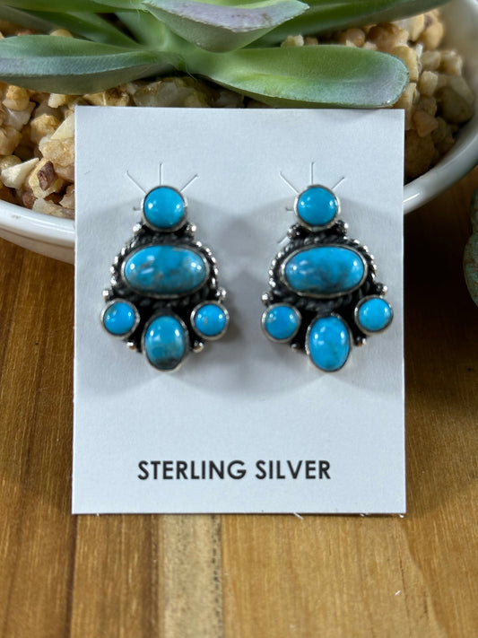 Kingman Turquoise Mini Chandelier Earrings