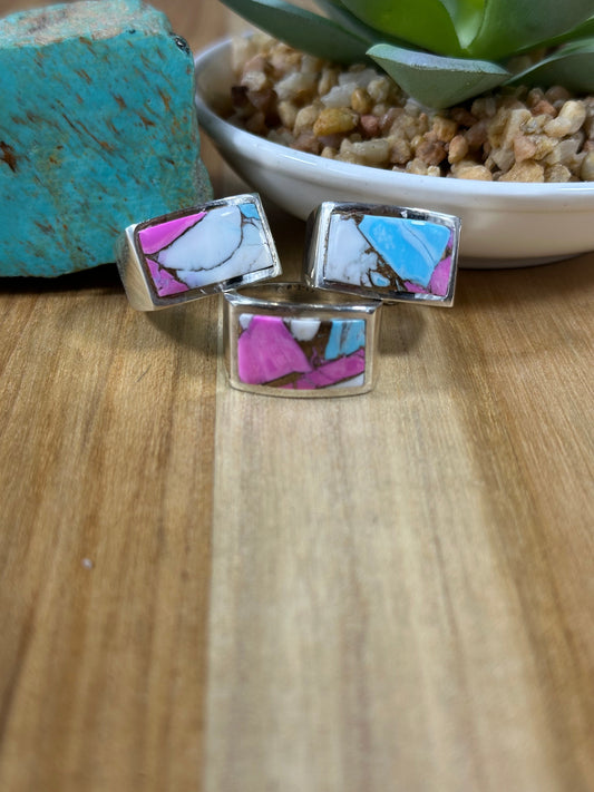 Signet Cotton Candy Inlay Rings