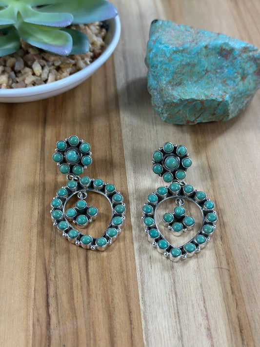 Kingman Turquoise Cluster Earring