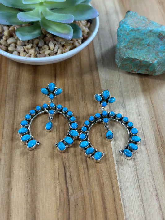 Kingman Turquoise Cluster Earring
