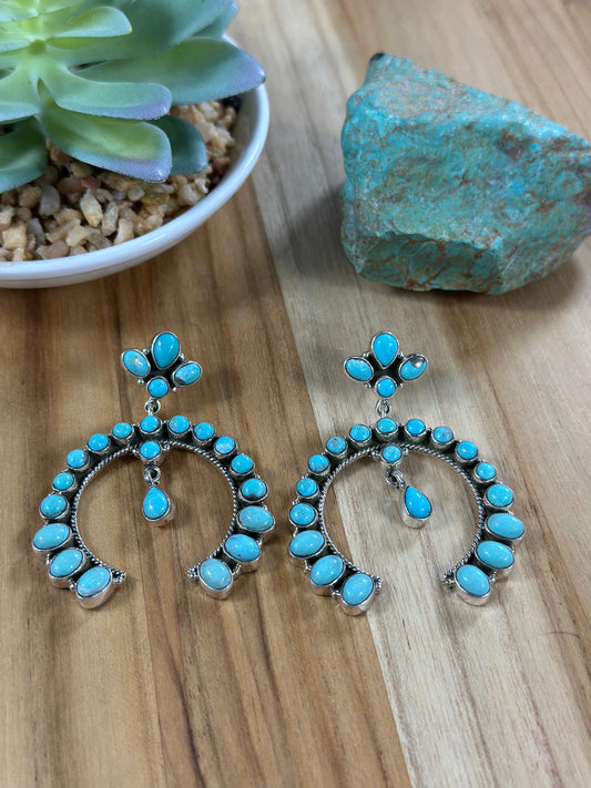 Kingman Turquoise Cluster Earrings