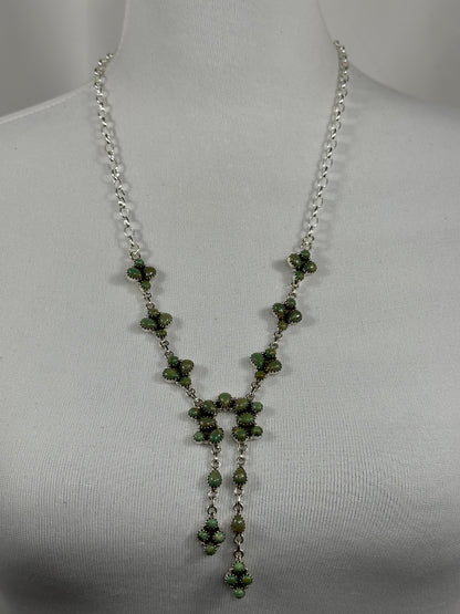 Kingman & Coral Half Cluster Necklace