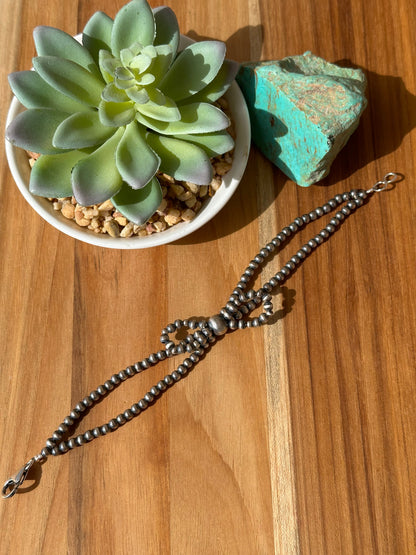 8" Double Strand Bow Bracelet