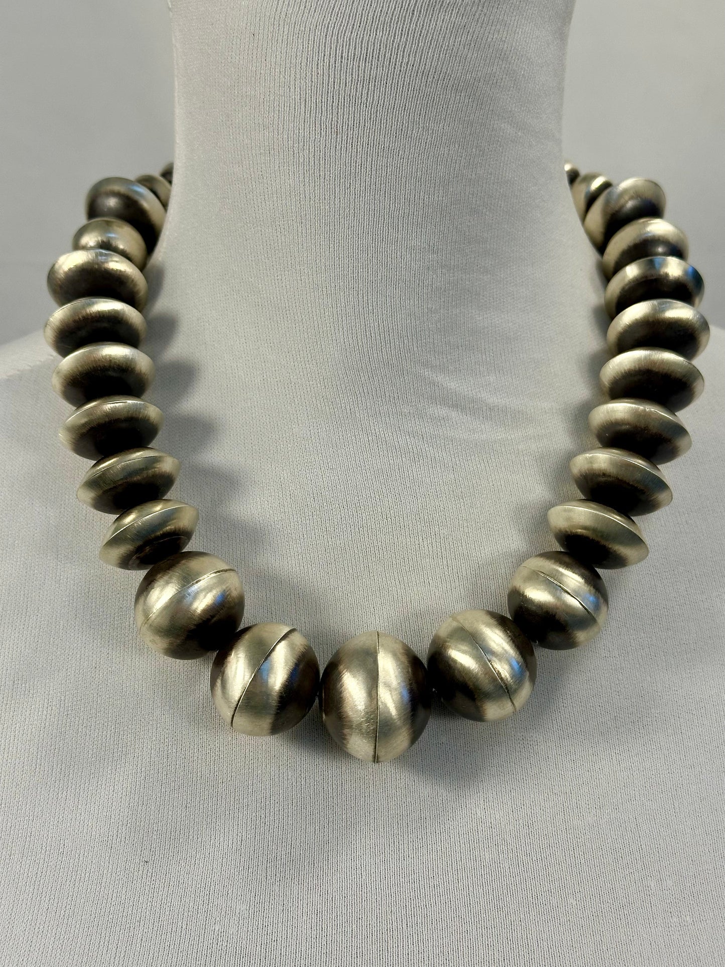 Handmade Sterling Silver Navajo Pearl Necklace